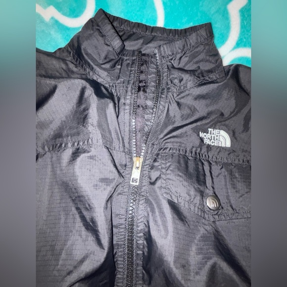 North Face Jacket Womens Medium Black Windwall Full Zip Up Sweater Coat - Picture 4 of 8